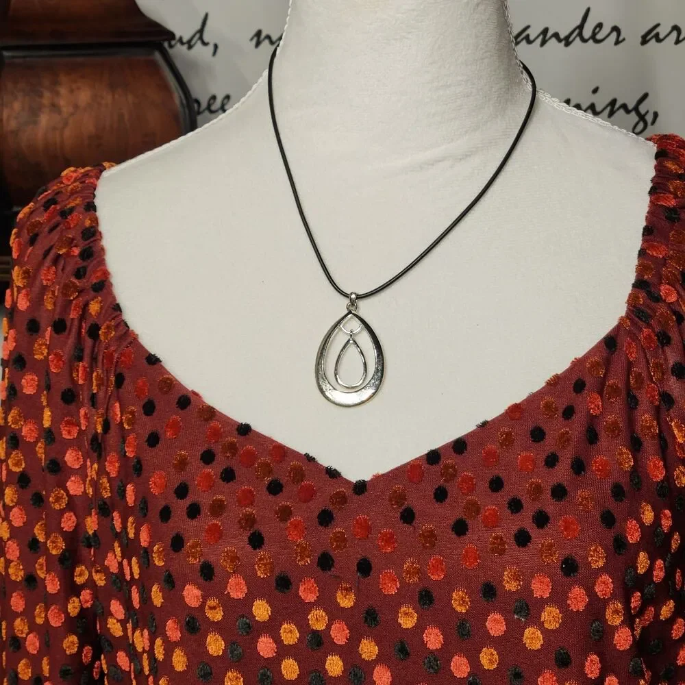 Babydoll Velvet Top Last Letter Burnout Blouson Sleeves Sz 14 Lane Bryant - Picture 12 of 16